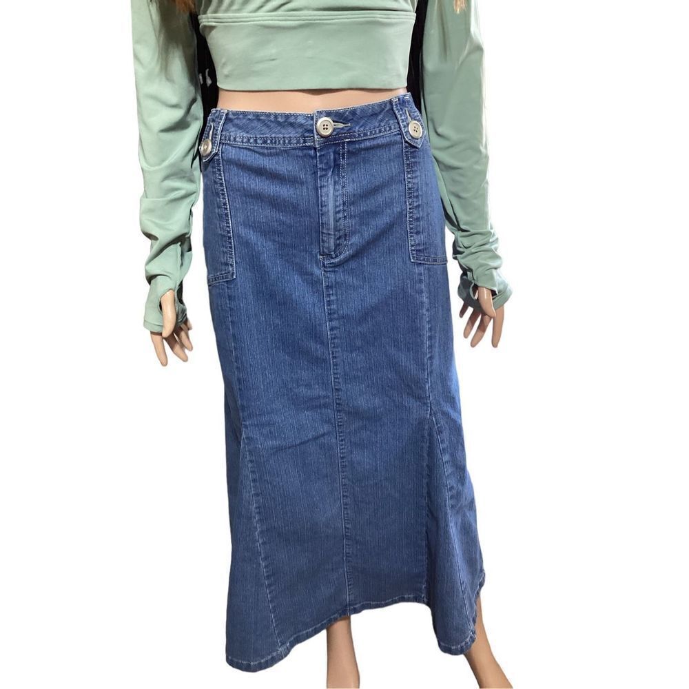 Vintage Baccini Maxi Denim Skirt 16